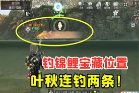 明日之后71：钓锦鲤的宝藏位置，叶秋抛竿连钓两条！