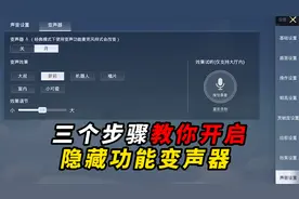 三个步骤教你打开隐藏功能变声器！