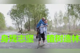 外媒报道中国残疾老哥俩植树造林视频封面