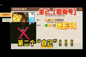 迷你世界-自己迷你号做的“地形码”？地图里有另外一个自己视频封面