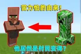 我的世界：苦力怕的由来！它居然是村民变得？真是一个悲惨的故事视频封面