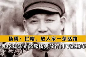 陈光怒斥杨勇放行日军运粮车，杨勇：拦啥，放人家一条活路视频封面