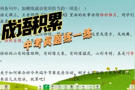 语文学习从基础知识开始，成语积累运用，每天练一练，靠谱视频封面