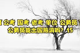 【公考 国考 省考 单位 公务员】公务员能出国旅游吗？15视频封面