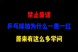 禁止废话：乒乓球拍为什么一黑一红，原来有这么多学问视频封面