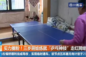实力圈粉！三岁萌娃练就“乒乓神技”走红网络，这是高手！视频封面