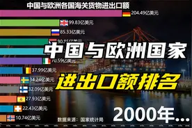 中国在欧洲的第一大贸易伙伴是哪个国家，货物进出口额历年排名视频封面