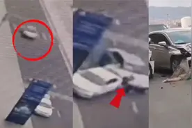 监拍昆明一女子航站楼前取行李被撞身亡 肇事司机疑低头看手机
