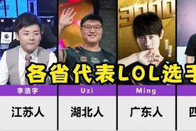 各省代表LOL选手，江苏李浩宇、湖北Uzi、四川PDD、重庆笑笑！视频封面