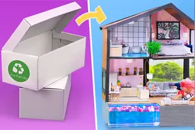 如何用鞋盒做迷你的娃娃屋?