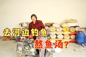 农村妈妈去砖厂干活，儿子去河边钓鱼，要给妈妈炖鱼汤，结局真逗视频封面