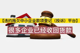被央企拖欠款项？上登记（投诉）平台，有效。视频封面