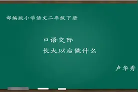 [小语优课]口语交际:长大以后做什么 实录 二下(含教案.课件)视频封面