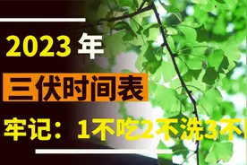 2023年三伏时间表来了：今年太特别了！记住“1不吃2不洗3不睡”视频封面