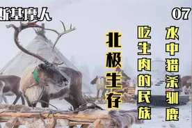 北极生存之爱斯基摩人，架着皮划艇水中猎杀驯鹿，真实的狩猎场景视频封面