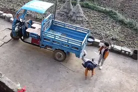 5岁弟弟不慎摔下三轮车 7岁姐姐拉起背回家视频封面