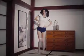 这样的姐姐已经无可救药了！来点勒肉小兔腿~ 连体体操服~！我服视频封面