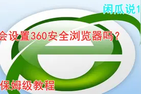你会设置360安全浏览器吗？保姆级教程「闲瓜说12」视频封面