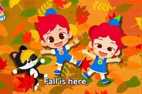 英语儿歌   Fall is here(秋天到了）视频封面