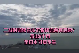 二战时如果日本不投降会有何后果？不出6个月，全日本寸草不生视频封面