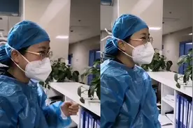 医护几乎失声带病上班，用宝娟嗓嘶哑解答，男子暖心安慰：慢慢说视频封面