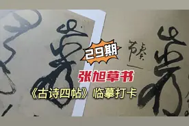 感性的挥洒，张旭草书《古诗四帖》用笔节奏分析，临摹打卡第29期视频封面