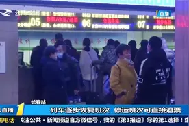 长春部分列车恢复运行，停运班次可直接退票，市民可拨打热线咨询视频封面