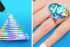 天才的珠宝首饰创意，3D笔vs环氧树脂，教你0成本DIY大钻戒视频封面