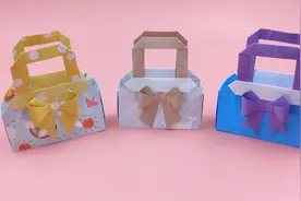 教你折漂亮的迷你手提袋，女生都喜欢，手工DIY折纸教程