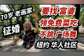 美国纽约，70岁画家，征婚找富婆，生活困难，领免费菜，不带孙子视频封面