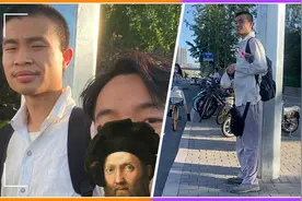 网友街头偶遇韦东奕：水瓶配馒头一切如旧，衣着简陋但气场强大视频封面