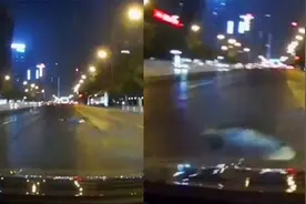 心慌！长沙一男子夜晚行车，马路上躺“人”猛压过，交警回应安抚视频封面