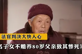2017年四川5名子女不赡养，80岁父亲惨死家中，法官判决大快人心视频封面