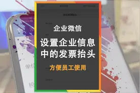 企业微信如何设置企业信息中的发票抬头，发票抬头二维码制作视频封面