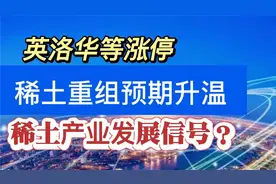 英洛华涨停！稀土重组预期升温，稀土产业释放出强烈发展信号？视频封面