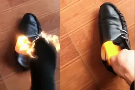 脚气能点火？山东一男子欲证脚气产生沼气，点鞋瞬间引燃笑翻网友视频封面