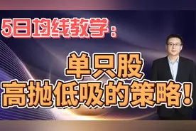 5日均线教学：单只股高抛低吸的策略！