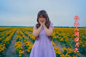 一首抖音火爆歌曲《你是人间四月天 》，愿你的冬天永远不缺暖阳视频封面