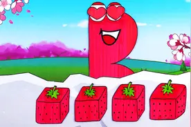 手绘定格动画：方形草莓甜甜软软的很好吃！