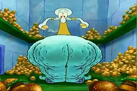 海绵宝：章鱼哥吃了太多蟹黄堡了，全堆积在屁股上然后爆炸了