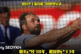 田径史上保持最久的世界纪录，最长已经保持38年，最短也有33年视频封面