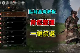 【卧龙】背包整理基础教程，仓库分解一键筛选省时省力视频封面