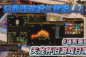 天龙八部端游：记录繁殖85级楼兰珍兽-雷麟(上)，过场真多。视频封面