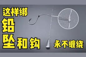 教你如何让铅坠和钓钩永不缠绕的绑法，此方法处处玄机！你细品！视频封面