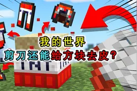 我的世界：剪刀还能够剪方块？剥开TNT会掉盔甲，原地自爆不掉血