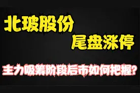 建筑建材热门股：北玻股份，尾盘涨停封板，主力吸筹该如何把握？