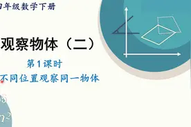 人教版数学四年级下册 第二章 1、从不同位置观察同一物体视频封面