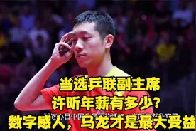 当选乒联副主席，许昕年薪有多少？数字感人，马龙才是最大受益者视频封面