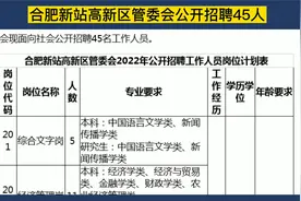 合肥新站高新区管委会（事业单位）招聘45人额内编制，应往届可报视频封面