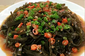 凉拌海带好吃有诀窍，大厨教你一招，酸辣脆爽，健康美味开胃下饭